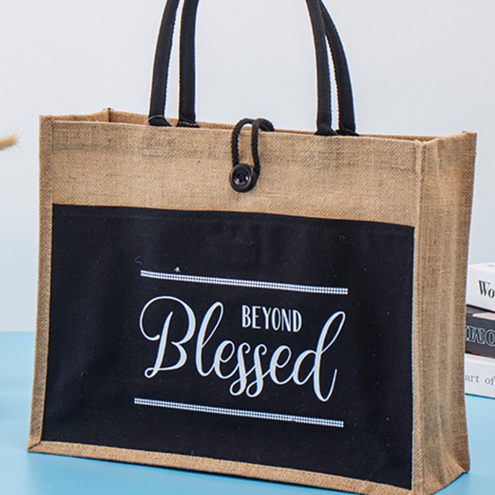 Beyond Blessed Weekend Burlap Bag